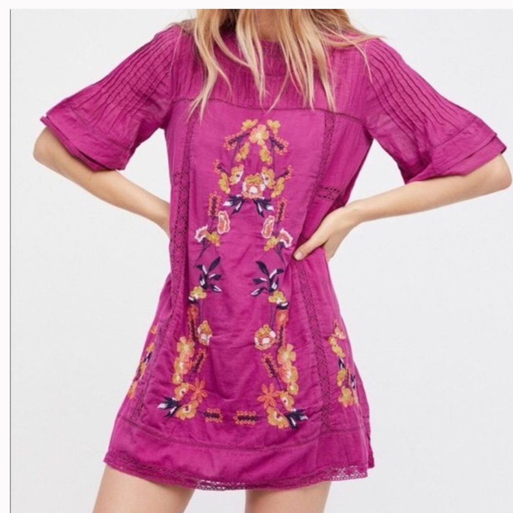 Free People Perfectly Victorian Embroidered Mini size medium